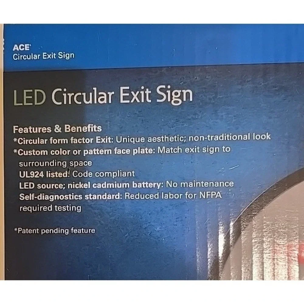 Eaton‎ Sure Lites Architectural Round / Circular Exit Sign - Uniqe ACE7RSD